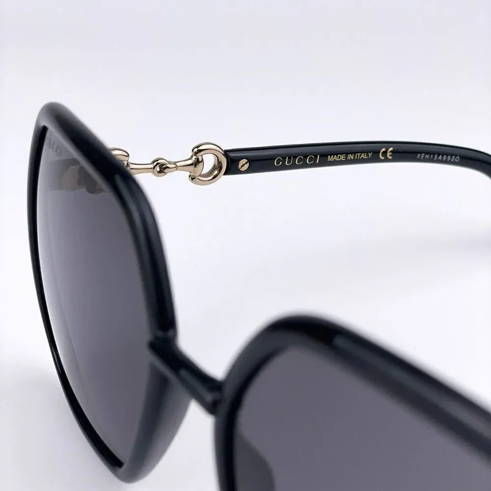 SALE! NEW Gucci GG0890S 001 Black Grey Square Oversized Women Sunglasses - Picture 9 of 11
